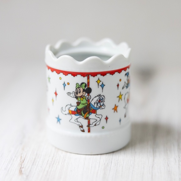 Disneyland Disney World planter cup carousel Mickey Minnie Donald Goofy vintage - Picture 2 of 6